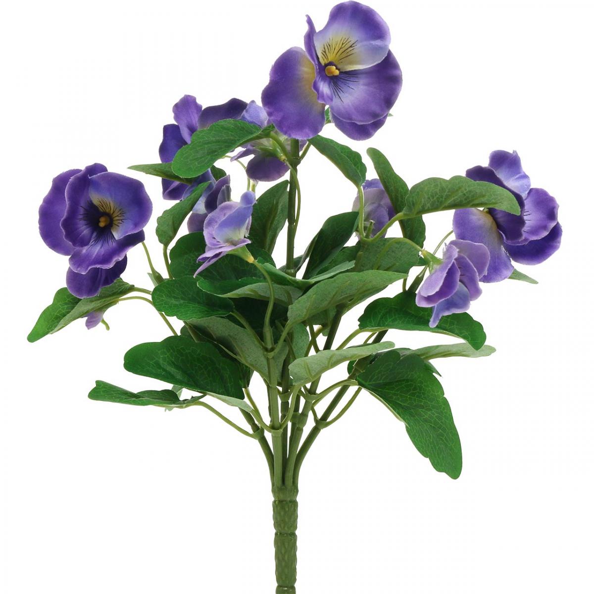 Floristik24.be Pensée artificielle violette fleur artificielle pré fleur  30cm - acheter pas cher en ligne