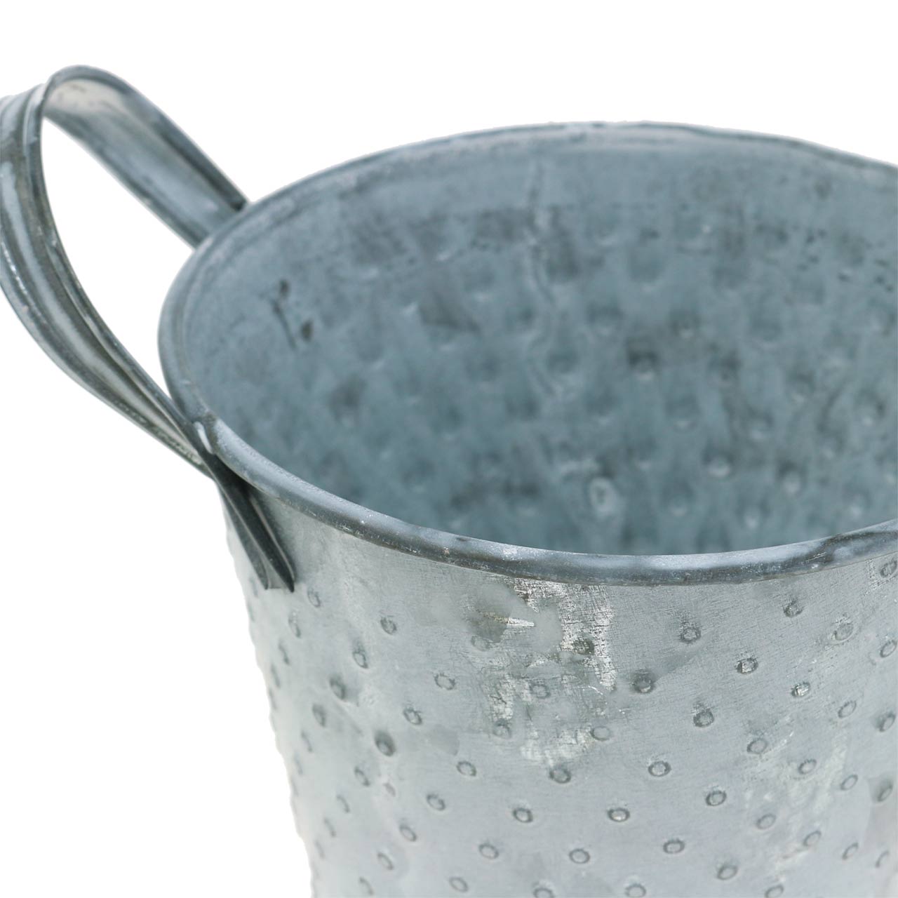 Pot en zinc avec poignées gris pointillé Différentes ...
