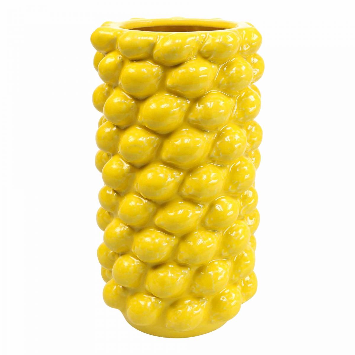 Floristik24.be Vase citron Vase jaune citron décoration estivale Ø15cm