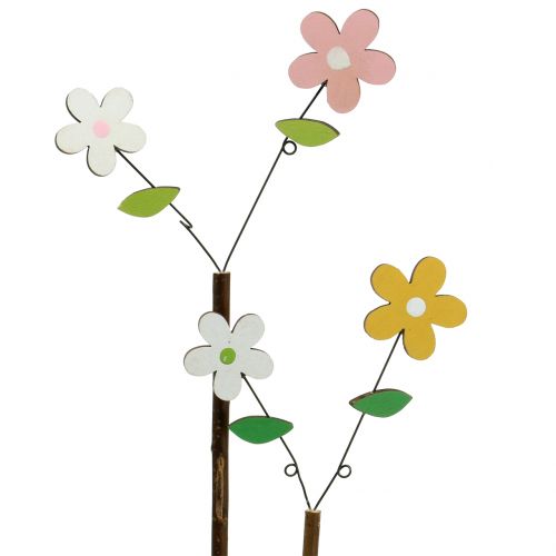 Fleur en bois déco-coupé H44cm 6pcs