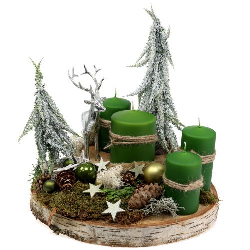 Floristik24 Figurine déco cerf argent 16,5cm