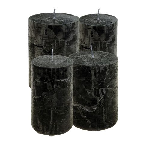 Bougies noires Bougies piliers solides Bougies rustiques