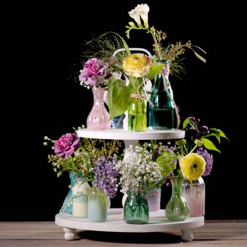 Etagère en bois blanc H50cm | Floristik24.be