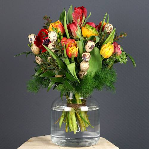 Floristik24 Vase en verre Ø14cm H16,5cm