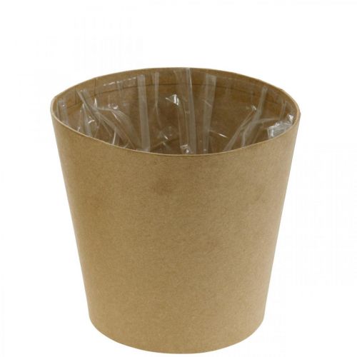 Pot de fleurs, cache-pot, cache-pot en papier nature Ø13cm H12.5cm 4pcs