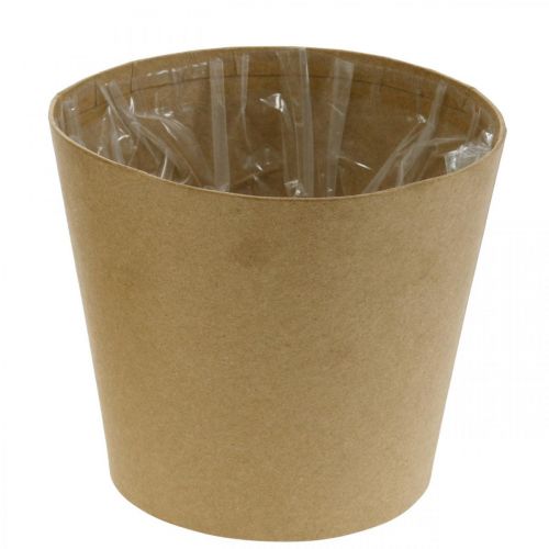 Floristik24 Jardinière, cache-pot, jardinière en papier naturel Ø15cm H13cm 4pcs