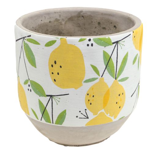 Floristik24 Jardinière en céramique citron pot de fleur décoratif été H17cm