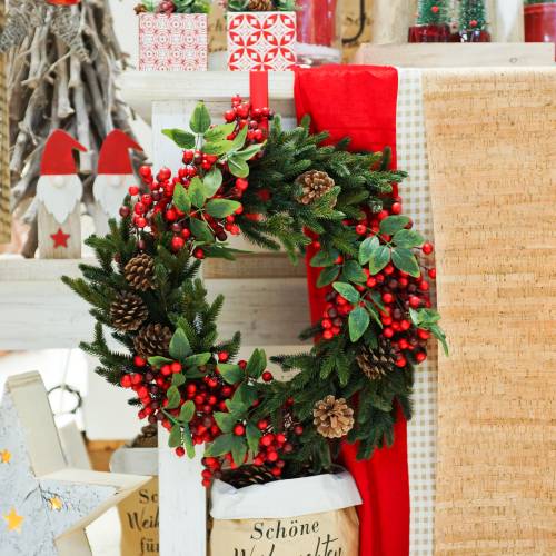 Article Guirlande de Noël décorée Ø60cm