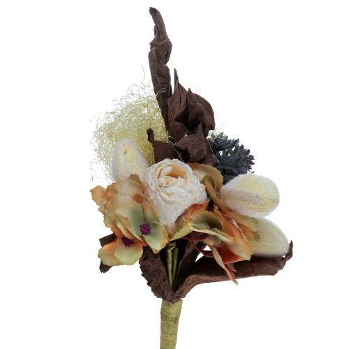 Article Bouquet artificiel rose hortensia look sec décoration vintage 38cm
