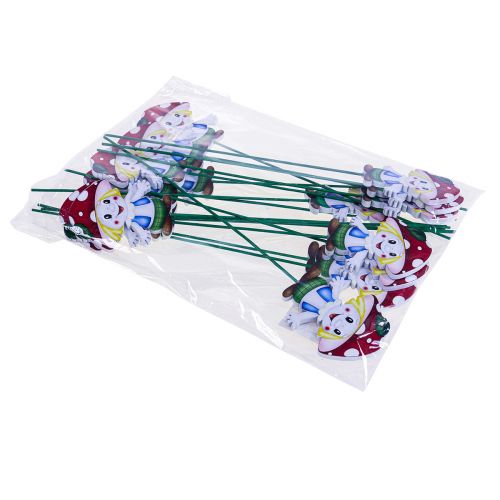 Floristik24 Bouchon de fleur champignon en bois bouchon décoratif champignon enfants 5,5 cm 18 pcs