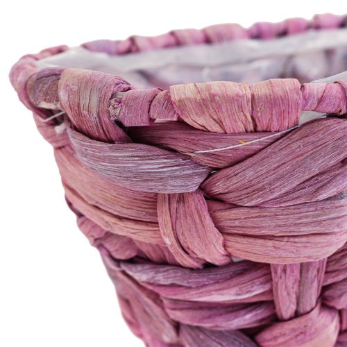Article Panier à plantes en jonc de mer, jardinière en jacinthe d'eau ovale 20,5 cm 3 pcs