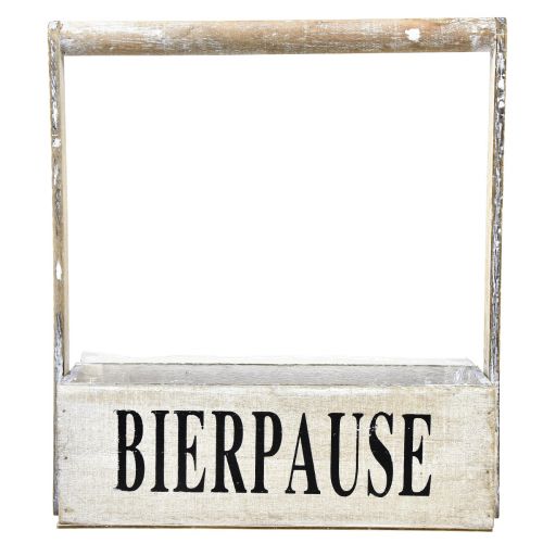 Article Jardinière avec poignée boîte vintage « Beer Break » 30×9×10cm