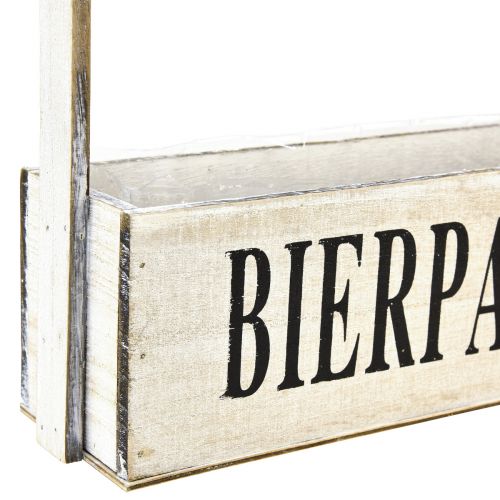 Article Jardinière avec poignée boîte vintage « Beer Break » 30×9×10cm