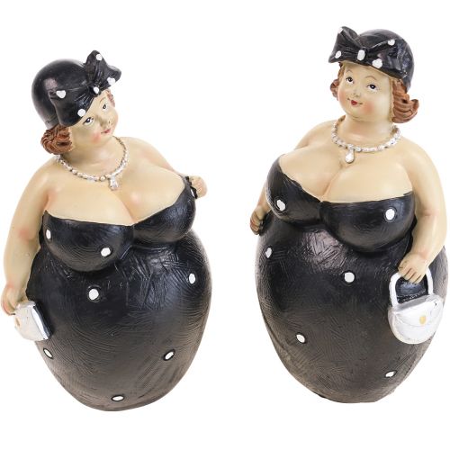 Floristik24 Figurine décorative femme potelée dames figurine décoration salle de bain H16cm lot de 2