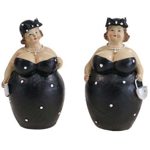 Floristik24 Figurine décorative femme potelée dames figurine décoration salle de bain H16cm lot de 2