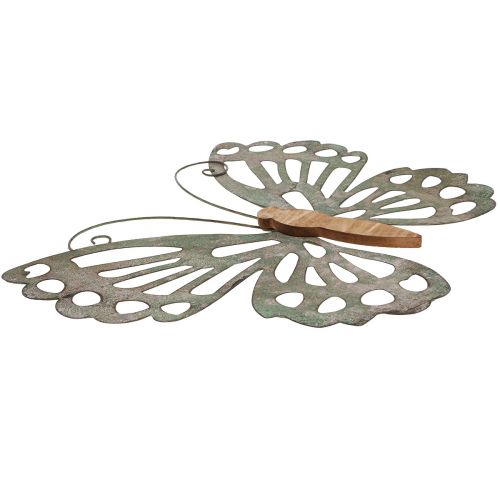Floristik24 Déco Murale Papillon Déco Métal Bois Vintage 46×43cm