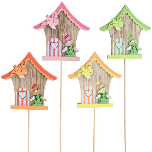 Floristik24 Bouchon fleur bouchon décoratif en bois nichoir 7,5x8cm 12 pièces