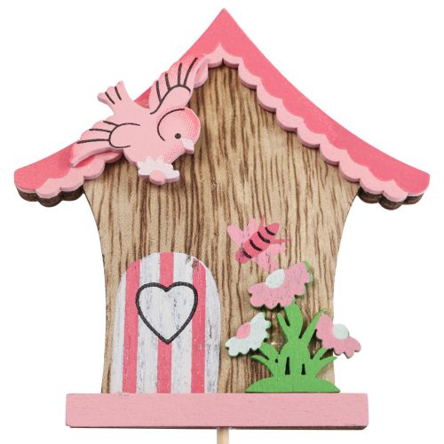Floristik24 Bouchon fleur bouchon décoratif en bois nichoir 7,5x8cm 12 pièces