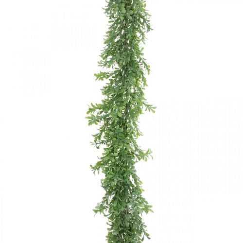 Guirlande végétale artificielle, vrille de buis, décoration verte L125cm