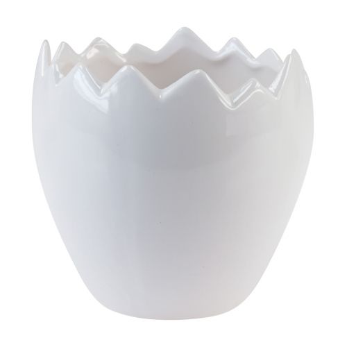 Floristik24 Pot de fleur jardinière blanc d'oeuf en céramique Ø11,5cm H11,5cm 3 pcs