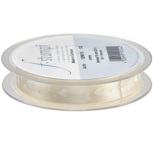 Article Ruban cadeau ruban de mariage crème ruban décoratif 15mm 20m