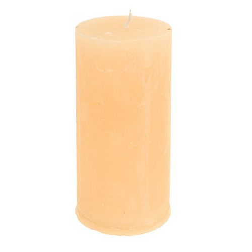 Bougies colorées unies lumineuses piliers d&#39;abricot 50×100mm 4pcs