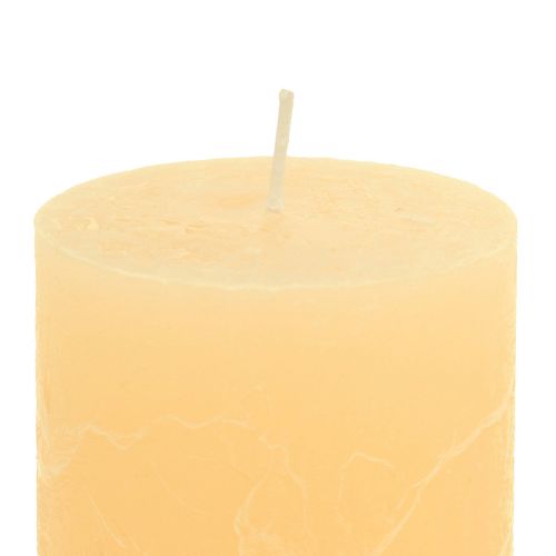 Article Bougies bougies piliers de couleur claire abricot 60×100mm 4pcs