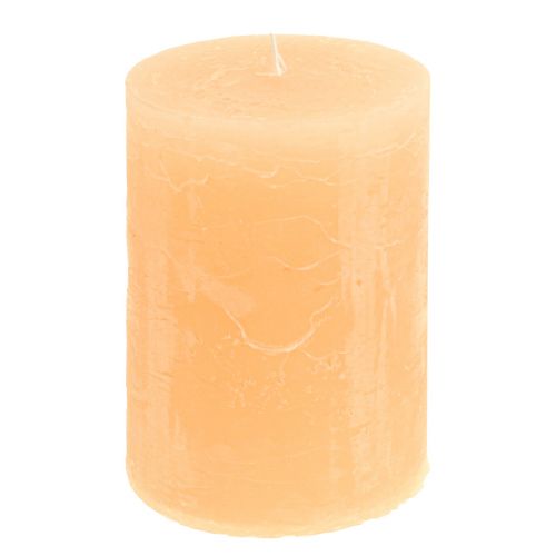 Article Bougies Abricot Lumière Bougies Pilier De Couleur Unie 85×120mm 2pcs