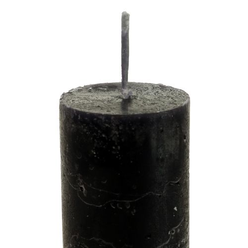 Floristik24 Bougies coniques bougies teintes en noir 34×240mm 4 pcs