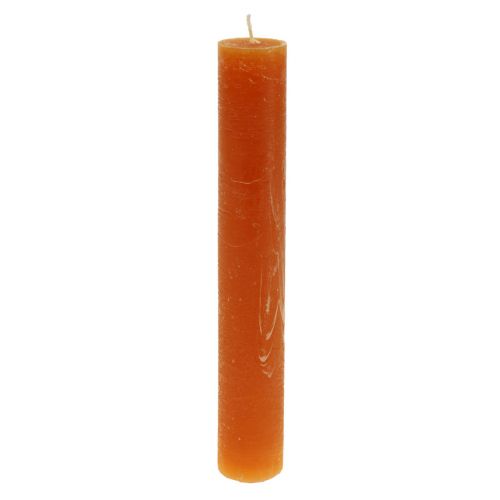Bougies coniques orange foncé couleur unie Sunset 34x240mm 4pcs
