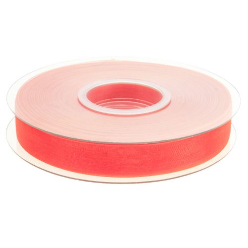 Article Ruban organza ruban cadeau ruban orange lisière 15mm 50m