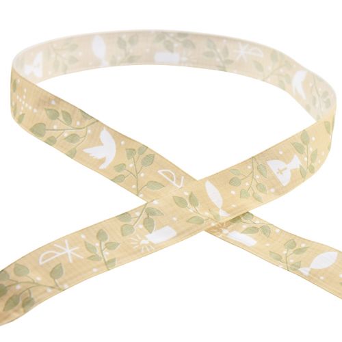 Article Ruban ruban décoratif communion beige 25mm 20m