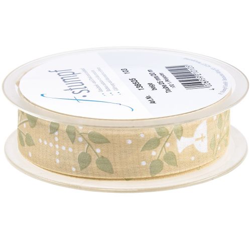 Article Ruban ruban décoratif communion beige 25mm 20m