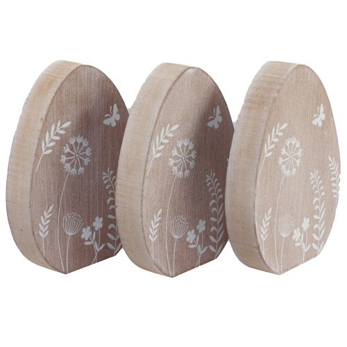 Floristik24 Décoration de table Oeuf de Pâques décoration en bois support à œufs en bois 14,5 cm 3 pièces