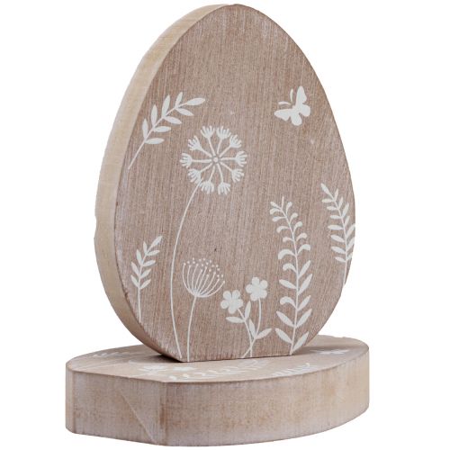 Article Décoration de table Oeuf de Pâques décoration en bois support à œufs en bois 14,5 cm 3 pièces