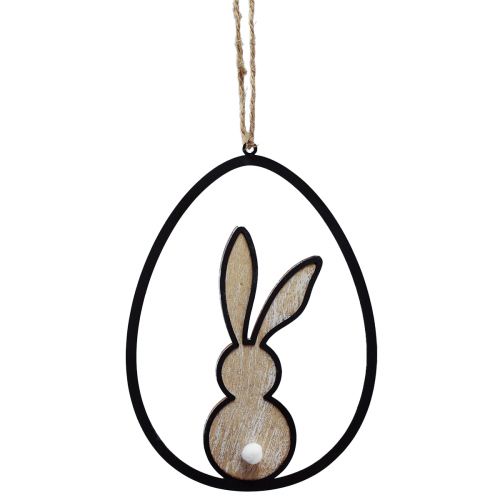 Article Décoration de lapin de Pâques à suspendre Décoration de Pâques en bois 13cm 4pcs
