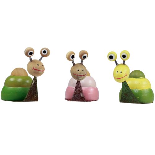 Floristik24 Décoration de table décoration printanière escargot décoration printanière 8cm 3 pcs