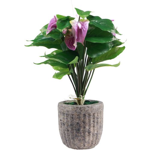 Floristik24 Fleurs artificielles anthurium artificiel plantes artificielles en pot 41cm