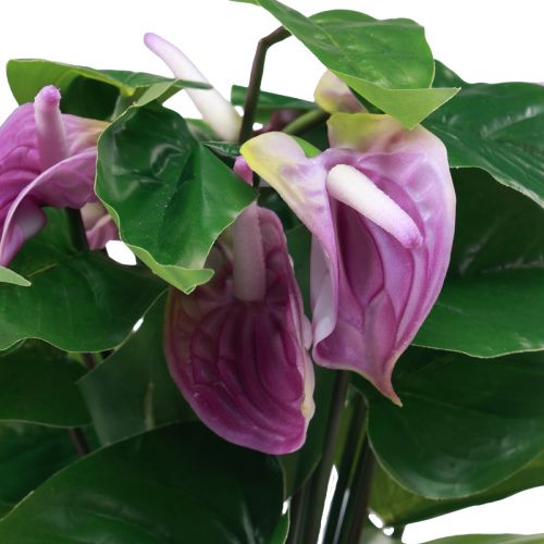 Floristik24 Fleurs artificielles anthurium artificiel plantes artificielles en pot 41cm
