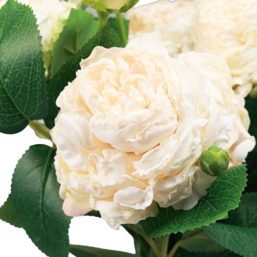 Article Roses artificielles Crème Roses artificielles Aspect sec 53cm 3 pièces