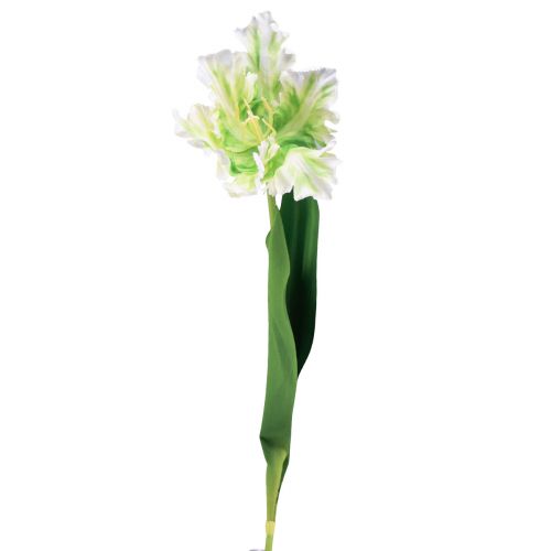 Floristik24 Fleur artificielle perroquet tulipe artificielle vert blanc 69cm