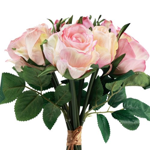 Floristik24 Roses Artificielles Rose Crème Roses Artificielles Décoration 29cm 12pcs