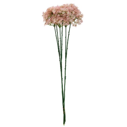 Fleur décorative Wild Allium artificielle rose 70cm 3pcs