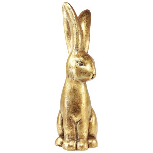 Floristik24 Lapin de Pâques décoratif doré décoration de Pâques lapin assis Antique H50cm