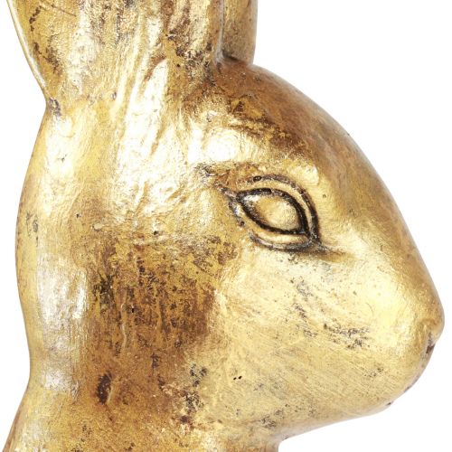 Floristik24 Lapin de Pâques décoratif doré décoration de Pâques lapin assis Antique H50cm