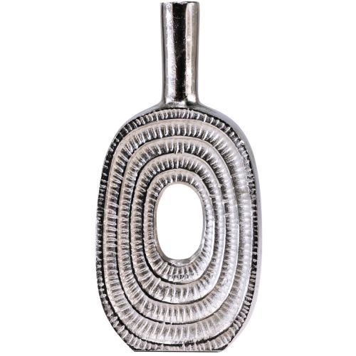 Floristik24 Vase décoratif vase métal argenté coquille d&#39;escargot spirale H31cm