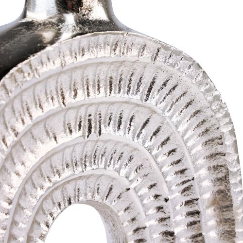 Floristik24 Vase décoratif vase métal argenté coquille d&#39;escargot spirale H31cm