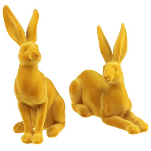 Lapin de Pâques décoration lapin figure curry lapin de Pâques paire 16cm 2pcs