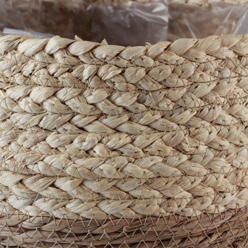 Article Corbeille jonc de mer bicolore avec anses Ø25cm H24cm