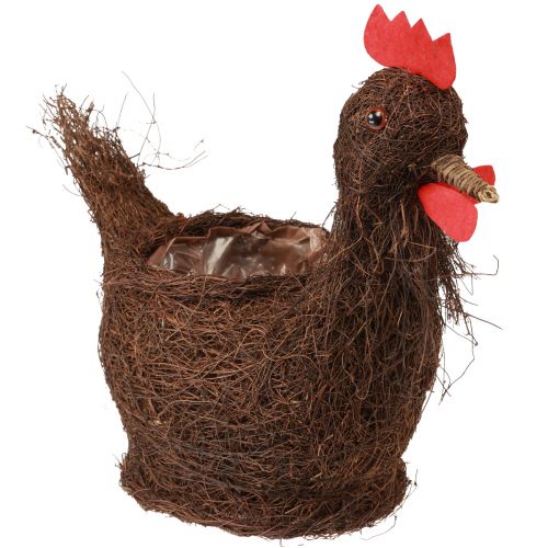 Décoration de Pâques panier à plantes poulet décoratif à  planter 36cm-15669